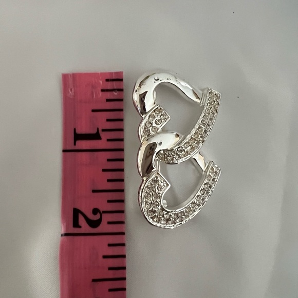 Double heart brooch - Picture 5 of 7